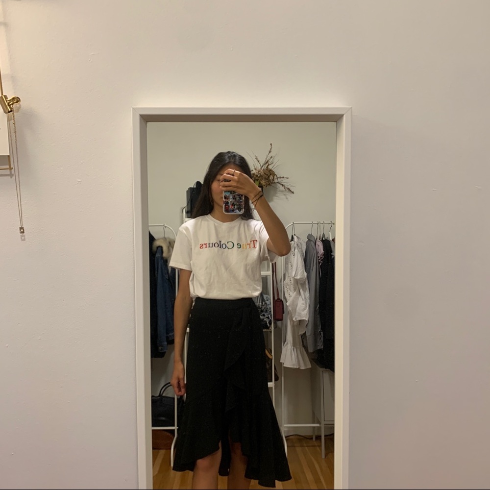 h&m black skirt size 2